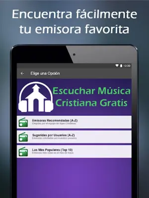 Escuchar Música Cristiana Gratis android App screenshot 2