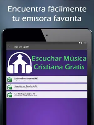 Escuchar Música Cristiana Gratis android App screenshot 7